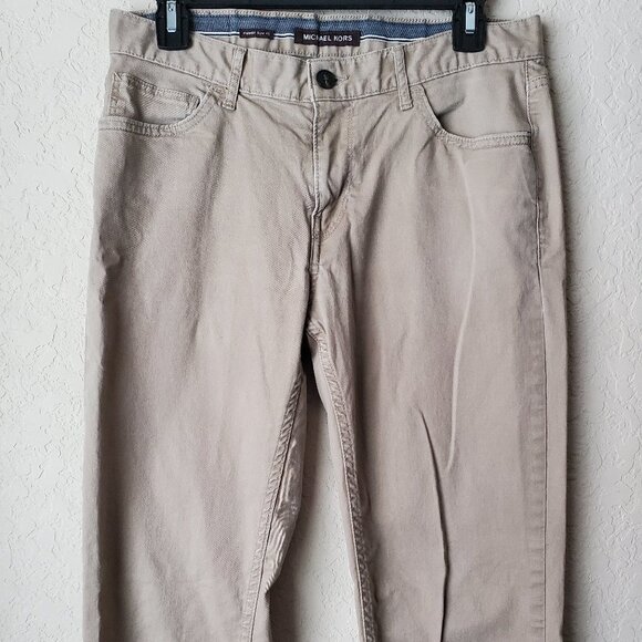 MICHAEL KORS MENS Parker Slim-Fit Stretch-Twill Pants 30/32 - Picture 3 of 9